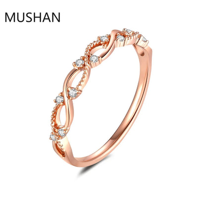 MUSHAN Luxury Custom 14K 18K Gold Rings Band Jewelry With Moissanite Diamond Lab Grown Gemstones Diamond Wedding Ring For Women