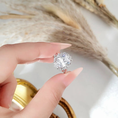Anillo de plata de ley 925 de la marca MuShan, con circonita cúbica 5A en talla marquesa, romántico para chicas, chapado en oro de 18 quilates, joyería fina.