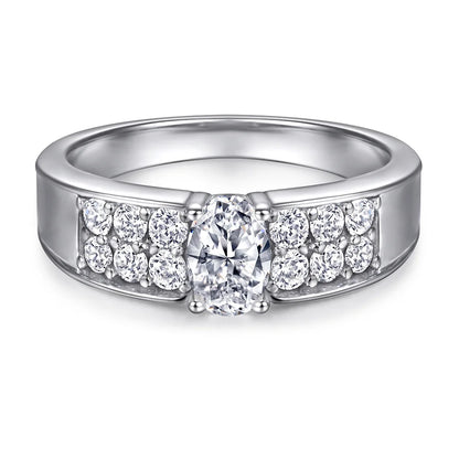 Anillo de plata de ley 925 con circonita 7A corte Asscher de MuShan Luxury Jewelry, joyería fina chapada en rodio para regalo de vacaciones para novia