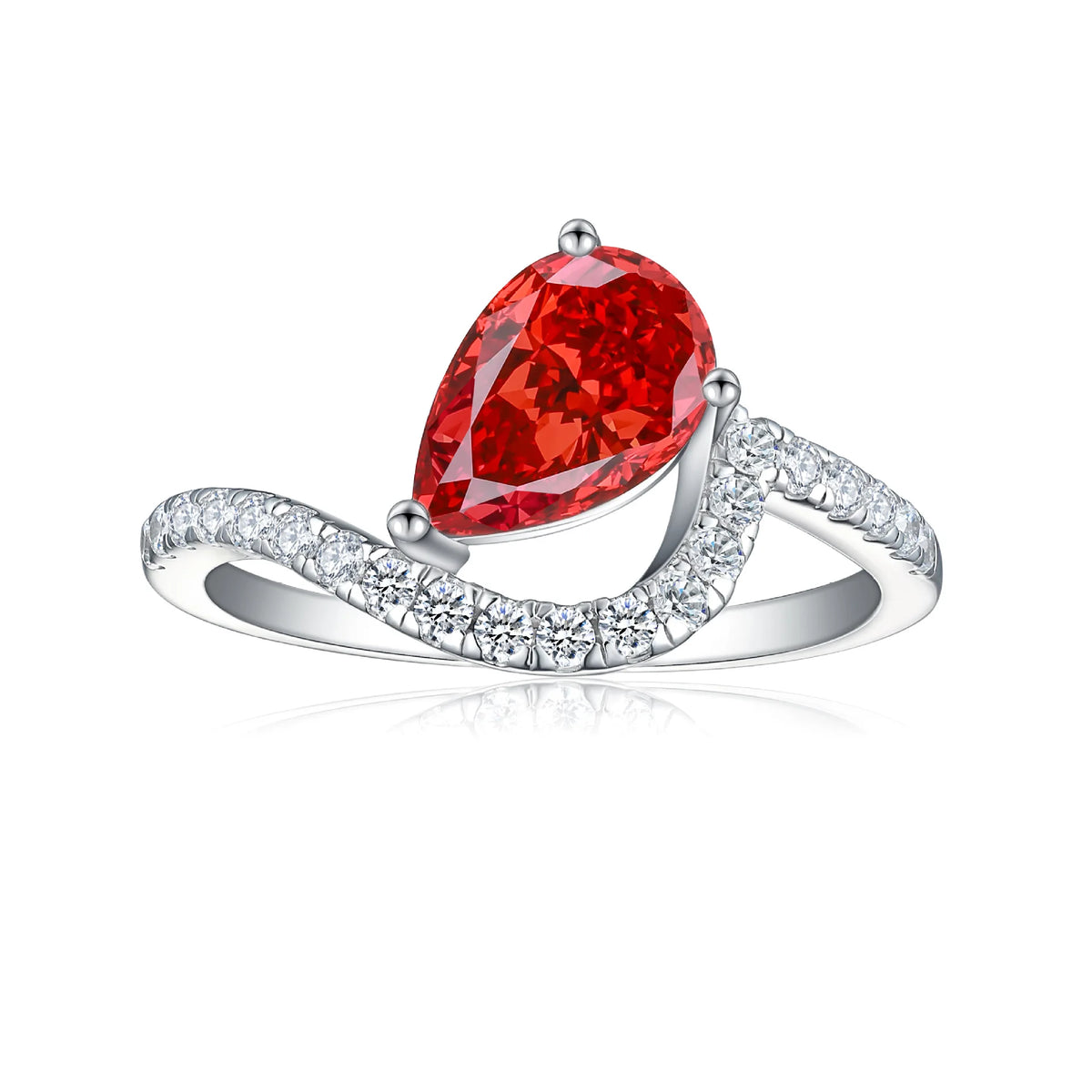 Anillo de compromiso de plata de ley 925 MuShan Jewelry con diamante de alto carbono, regalo de cumpleaños, regalo de San Valentín, anillos para mujer, joyería fina