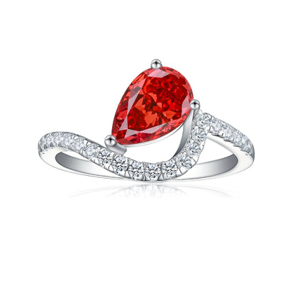 Anillo de compromiso de plata de ley 925 MuShan Jewelry con diamante de alto carbono, regalo de cumpleaños, regalo de San Valentín, anillos para mujer, joyería fina