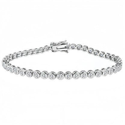 MS Luxury Jewelry 925 Sterling Silver Bracelet For Women Men HCD Gemstones Chain Tennis Bracelets Bangles S925 Fine Jewelry
