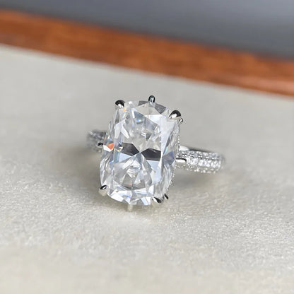 MUSHAN Luxury Jewelry925 Sterling Silver Ring Moissanite Handmade Ring for Women 18K Real Gold Plated MST Patent Jewellery