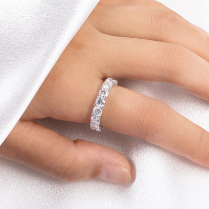 MUHAN Luxury Jewelry  925 Sterling Silver Ring Wedding Band  Women GRA Certificate Moissanite Diamond Rings D Color Fine Jewelry
