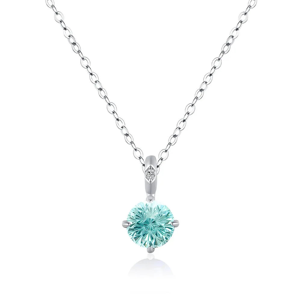 MuShan Jewelry 925 Sterling Silver Necklace Pendant Chain HCD Diamonds Engagement Party Romantic Style Women Necklaces Jewelry