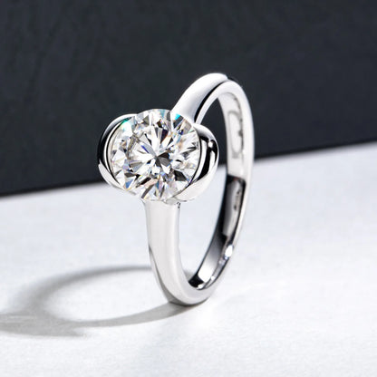 MUSHAN Luxury Jewelry 925 Sterling Silver Ring Band Women GRA Certificated Moissanite Diamond Emerald D Color Rings Fine Jewelry
