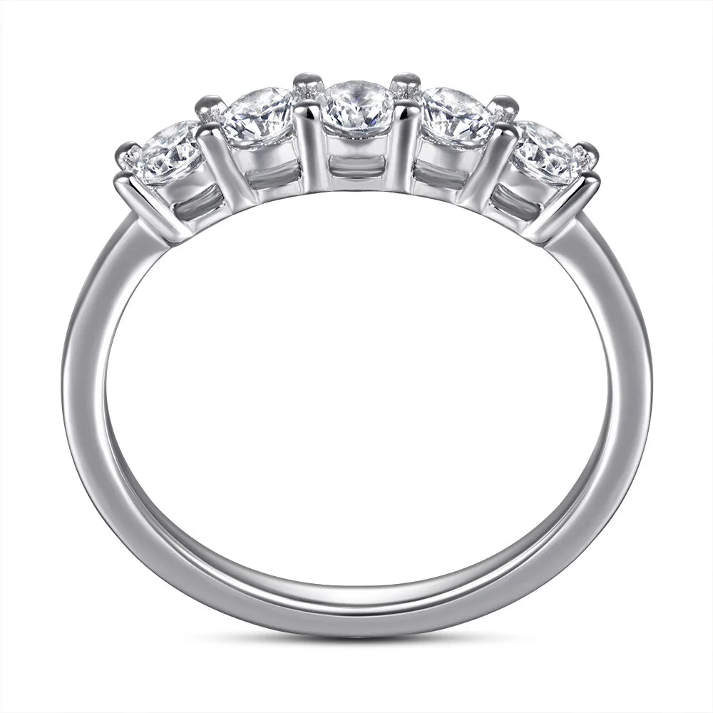 MuShan Jewelry 925 Sterling Silver Rings Bands Engagement Ring 5A Cubic Zirconia  Women  Her Anniversary  Women Gift