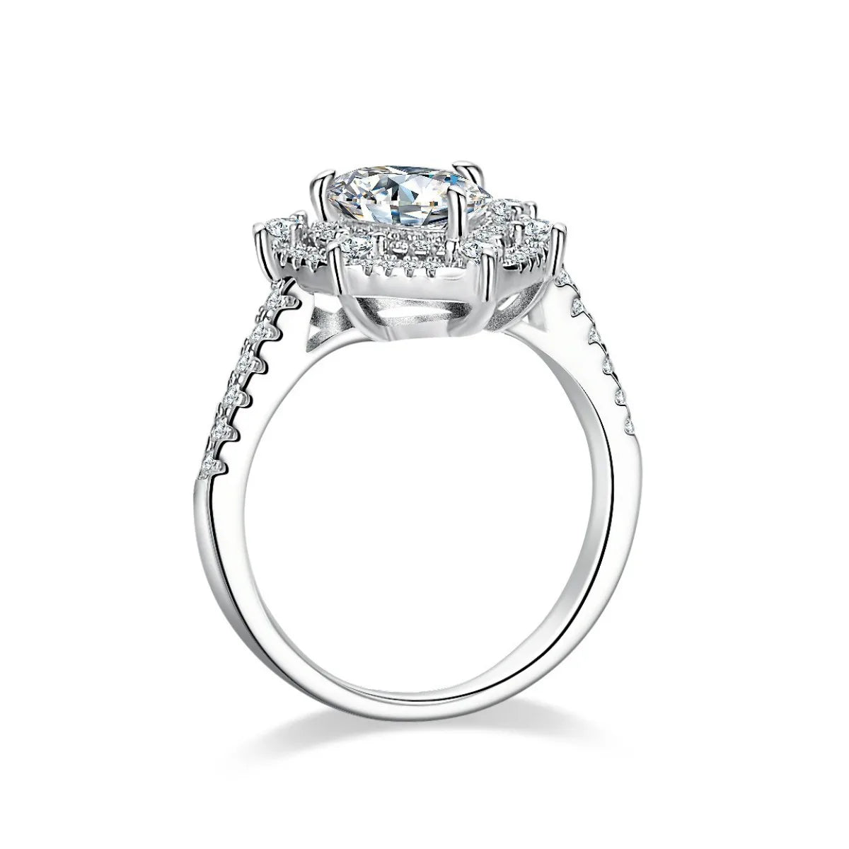 Bague MUSHAN Luxury Jewelry en argent sterling 925 pour femme, avec diamant moissanite émeraude couleur D, certifiée GRA, bijou raffiné
