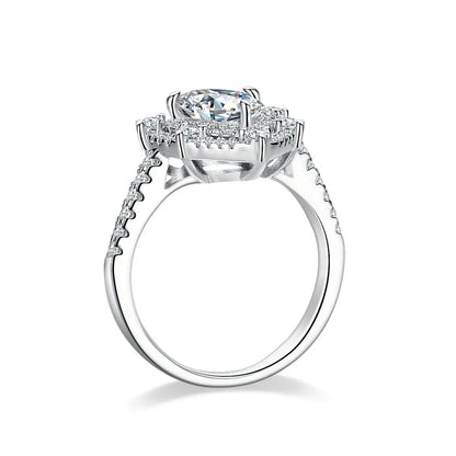 Bague MUSHAN Luxury Jewelry en argent sterling 925 pour femme, avec diamant moissanite émeraude couleur D, certifiée GRA, bijou raffiné