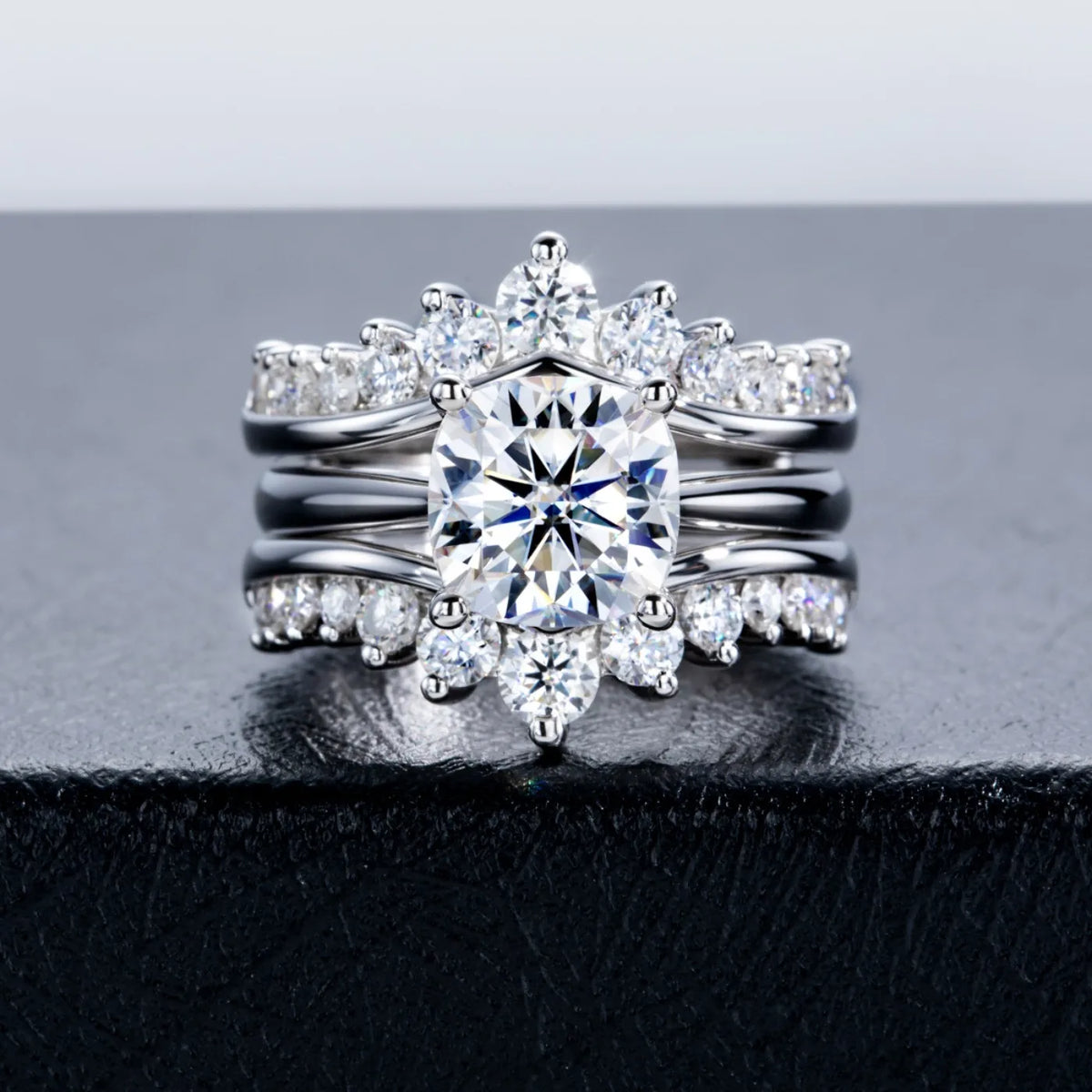 Bague de mariage en argent sterling 925 MUHAN Luxury Jewelry pour femme, bague en diamant moissanite certifiée GRA, couleur D, bijou de haute qualité