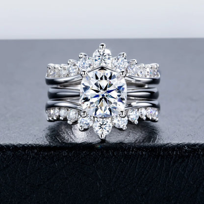 Bague de mariage en argent sterling 925 MUHAN Luxury Jewelry pour femme, bague en diamant moissanite certifiée GRA, couleur D, bijou de haute qualité