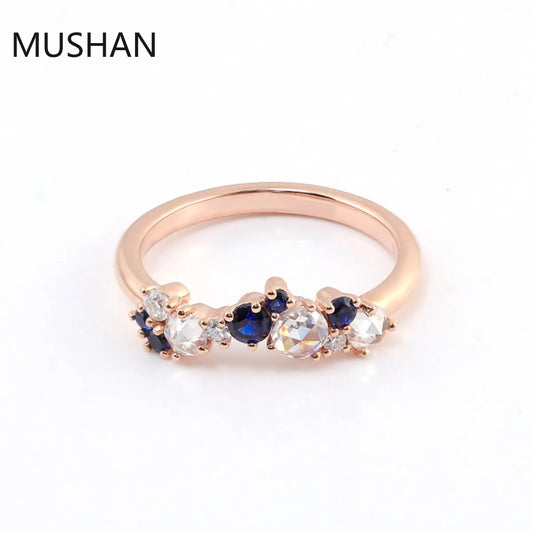 MUSHAN Luxury Custom 14K 18K Gold Rings Band Jewelry With Moissanite Diamond Lab Grown Gemstones Diamond Wedding Ring For Women