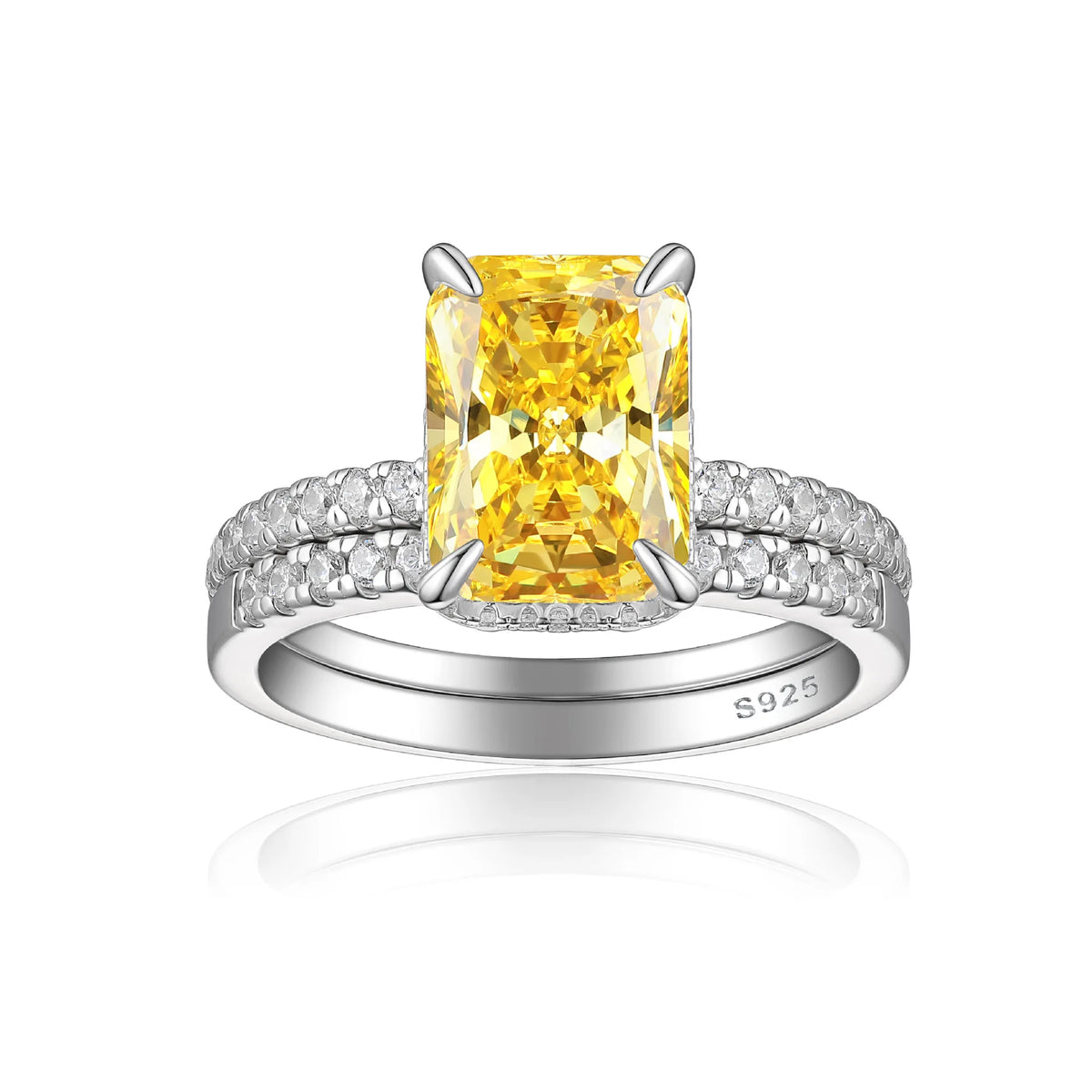 Bague MuShan Brand Jewelry en argent sterling 925, triangle en zircone cubique 7A, bijoux raffinés pour elle, plaqué or 18 carats