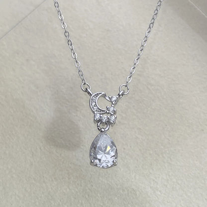 Collar con colgante de corazón de moissanita, cadena belcher de plata de ley 925, baño de oro, patente MST, marca MuShan Jewelry, para novia y San Valentín