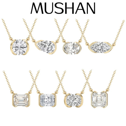 MUSHAN Bijoux sur mesure Collier en argent sterling 925 Moissanite couleur D VVS1 Pendentifs de luxe pour femme pour demande en mariage Diamant