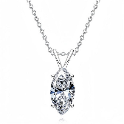 Collier pendentif en argent sterling 925 de luxe MUSHAN pour femmes, collier avec diamant moissanite GRA de 2 ct, 3 ct, 4 ct, 5 ct