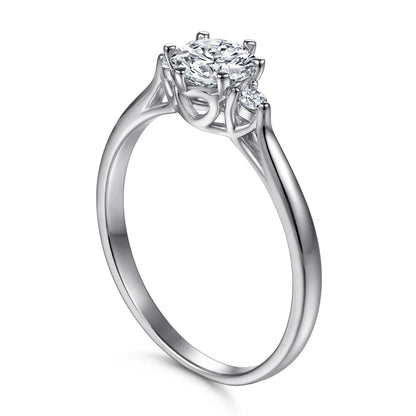MuShan Jewelry 925 Sterling Silver Rings Bands Engagement Ring 7A Cubic Zirconia  Women Valentine Rings Bands  Women Gift