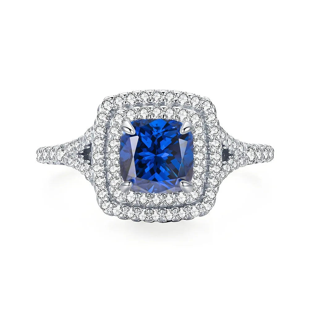 MuShan Jewelry 925 Sterling Silver Ring Wedding Band HCD Gemstones Party Cocktail Best Friend Gift Women Rings Fine Jewelry