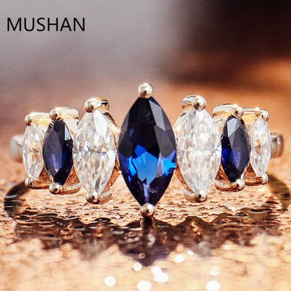 MUSHAN Luxury Custom 14K 18K Gold Rings Band Jewelry With Moissanite Diamond Lab Grown Gemstones Diamond Wedding Ring For Women