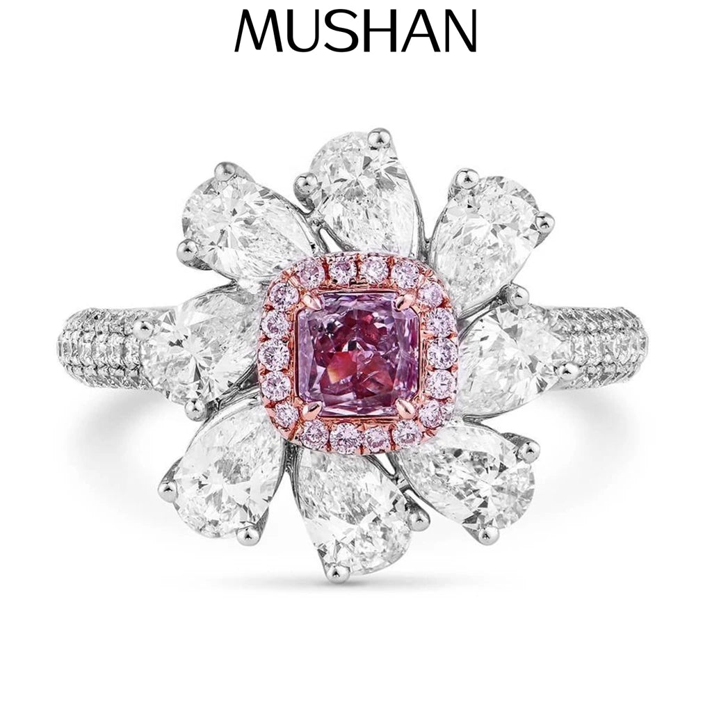 MuShan Jewelry 925 Sterling Silver Vintage Engagement Ring 7A Cubic Zirconia Rings Bands Delicate Anniversary  Women Gift