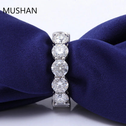 MUSHAN Luxury Custom 14K 18K Gold Rings Band Jewelry With Moissanite Diamond Lab Grown Gemstones Diamond Wedding Ring For Women