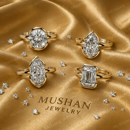 MUSHAN Luxury MST Jewelry 925 Sterling Silver Rings 2ct D Color Moissanite Diamond Women Ring Band GRA Certificated Fine Jewelry