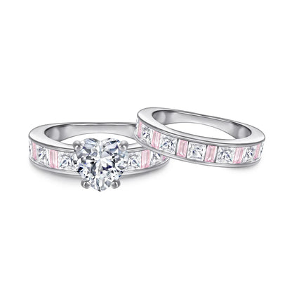 MuShan Jewelry 925 Sterling Silver Rings Bands Engagement Ring 7A Cubic Zirconia Romantic Rings Bands Rings Bands  Women Gift