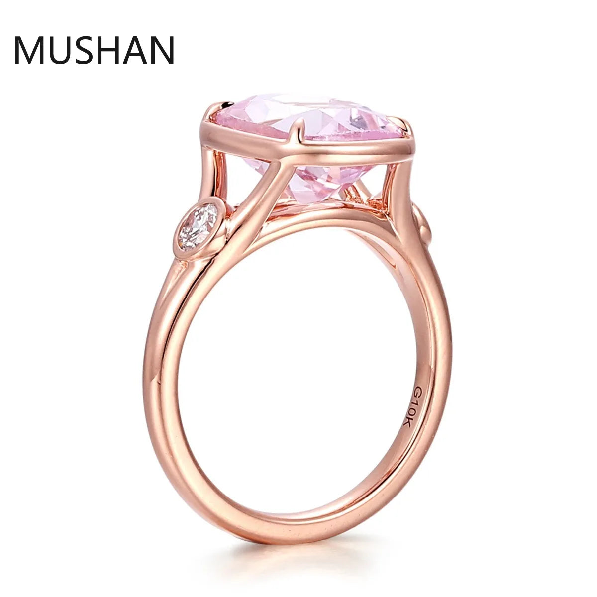 MUSHAN Luxury Custom 14K 18K Gold Rings Band Jewelry With Moissanite Diamond Lab Grown Gemstones Diamond Wedding Ring For Women