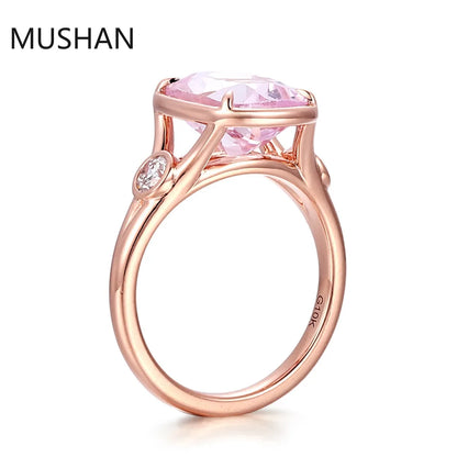MUSHAN Luxury Custom 14K 18K Gold Rings Band Jewelry With Moissanite Diamond Lab Grown Gemstones Diamond Wedding Ring For Women