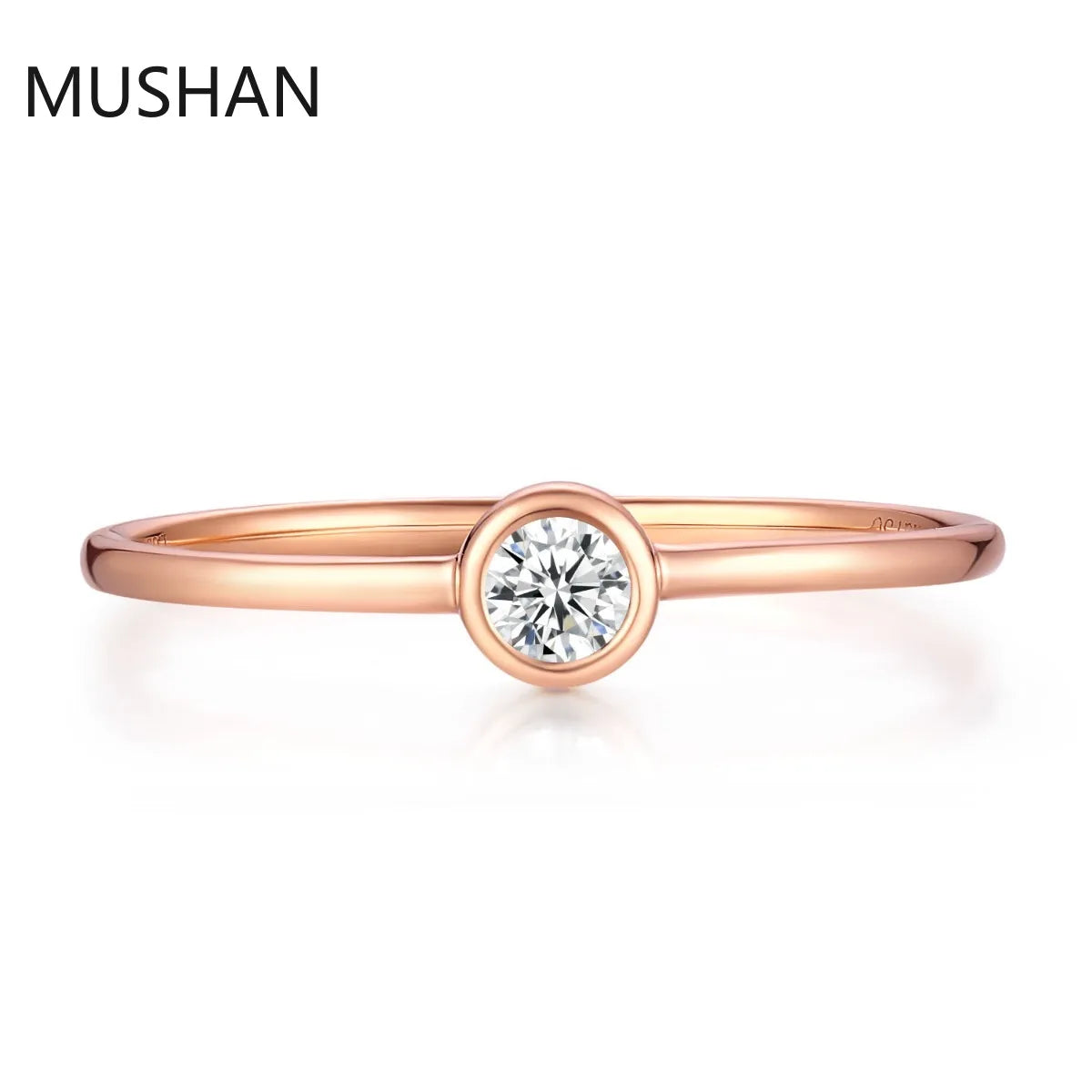 MUSHAN Luxury Custom 14K 18K Gold Rings Band Jewelry With Moissanite Diamond Lab Grown Gemstones Diamond Wedding Ring For Women