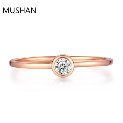 MUSHAN Luxury Custom 14K 18K Gold Rings Band Jewelry With Moissanite Diamond Lab Grown Gemstones Diamond Wedding Ring For Women