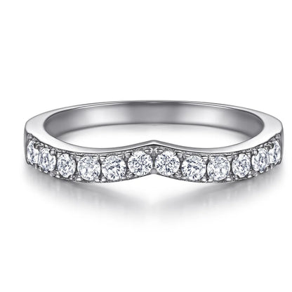 MuShan Jewelry 925 Sterling Silver Ring Wedding Band High Carbon Diamond Party Cocktail Cocktail Party Women Rings Fine Jewelry