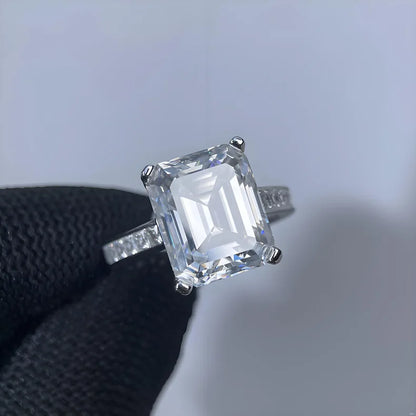 MUSHAN Luxury Jewelry925 Sterling Silver Ring VVS Moissanite Present Ring for Her 18K Gold Plated MST Patent Fine Jewellery