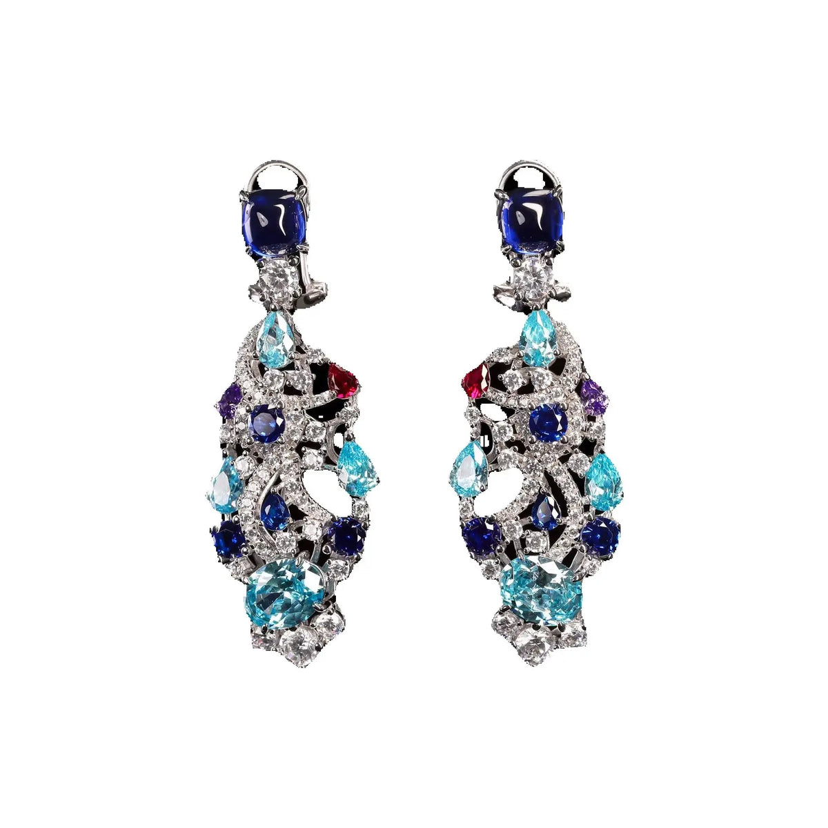 MuShan Jewelry 925 Sterling Silver Earring HCD Diamond High Carbon Gemstones Fine 925 Sterling Silver Earrings Accessories