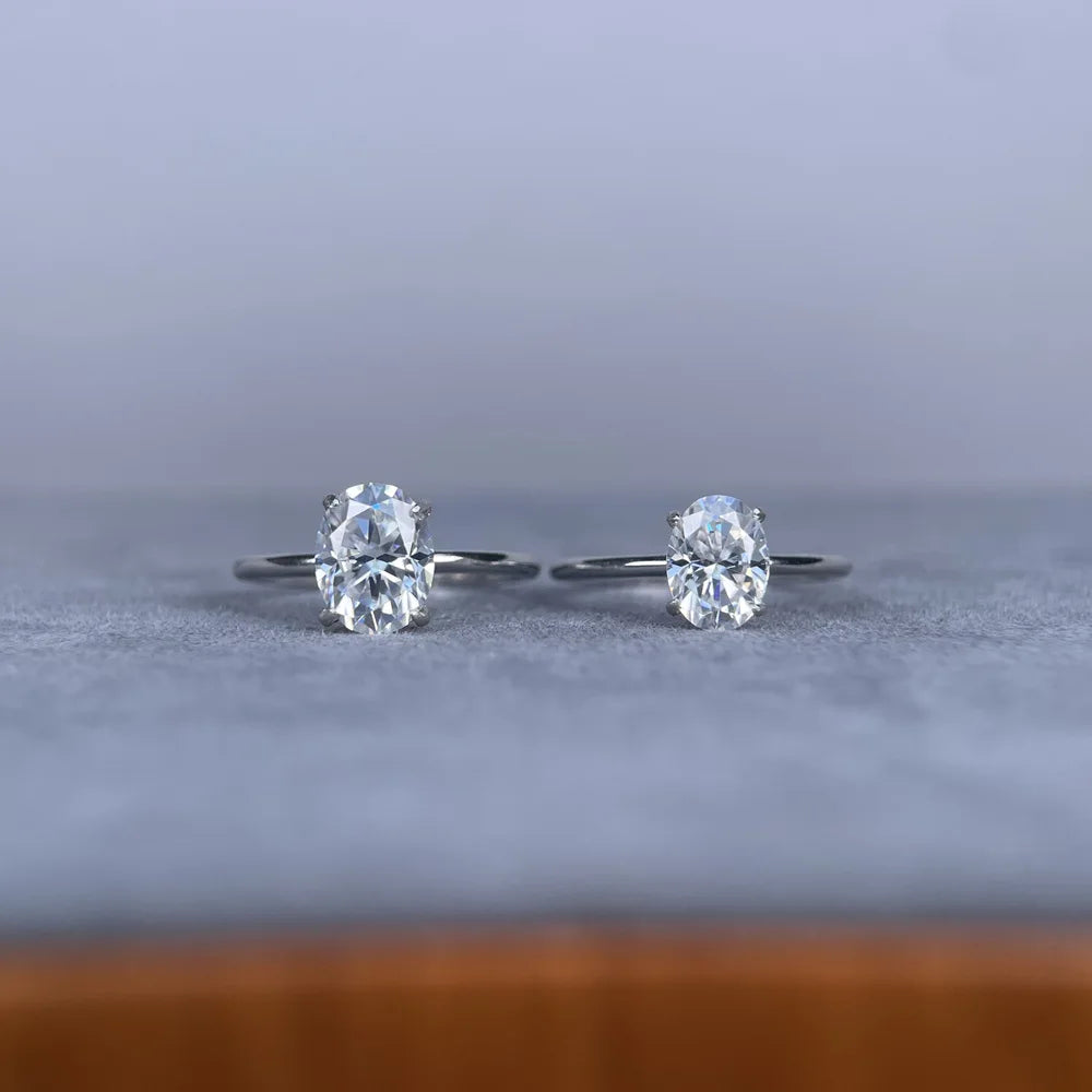 Anillo de joyería de lujo MuShan de plata de ley 925, elegante anillo de moissanita VVS para prometida, chapado en oro real de 18 quilates, joyería con patente MST