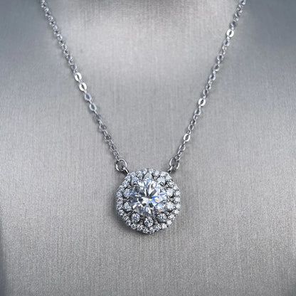 MuShan Designer Jewelry 925 Sterling Silver Locket Necklace Moissanite Diamond Non Tarnish for Mom Rhodium Plated MST Patent