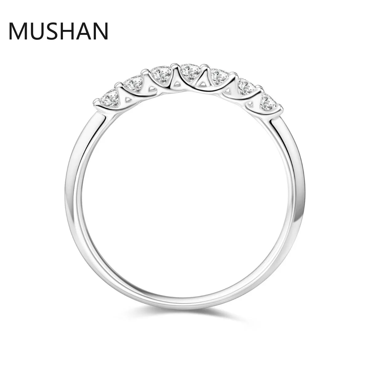 MUSHAN Luxury Custom 14K 18K Gold Rings Band Jewelry With Moissanite Diamond Lab Grown Gemstones Diamond Wedding Ring For Women