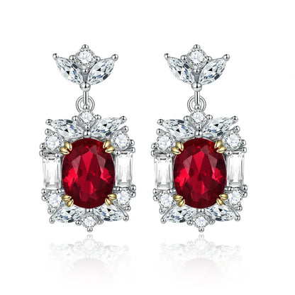 Boucles d'oreilles MuShan Luxury Jewelry en argent sterling 925, créoles avec zircons de grade 7A, bijou romantique pour femme, plaqué or rose 18 carats