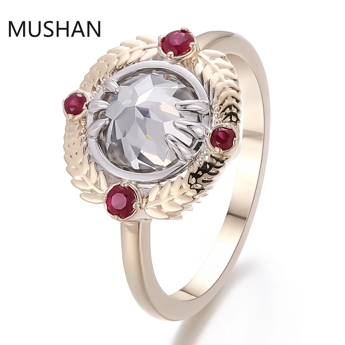 MUSHAN Luxury Custom 14K 18K Gold Rings Band Jewelry Women D Color Moissanite Diamond Lab Grown Gemstones Diamond Wedding Ring