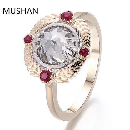 MUSHAN Luxury Custom 14K 18K Gold Rings Band Jewelry Women D Color Moissanite Diamond Lab Grown Gemstones Diamond Wedding Ring