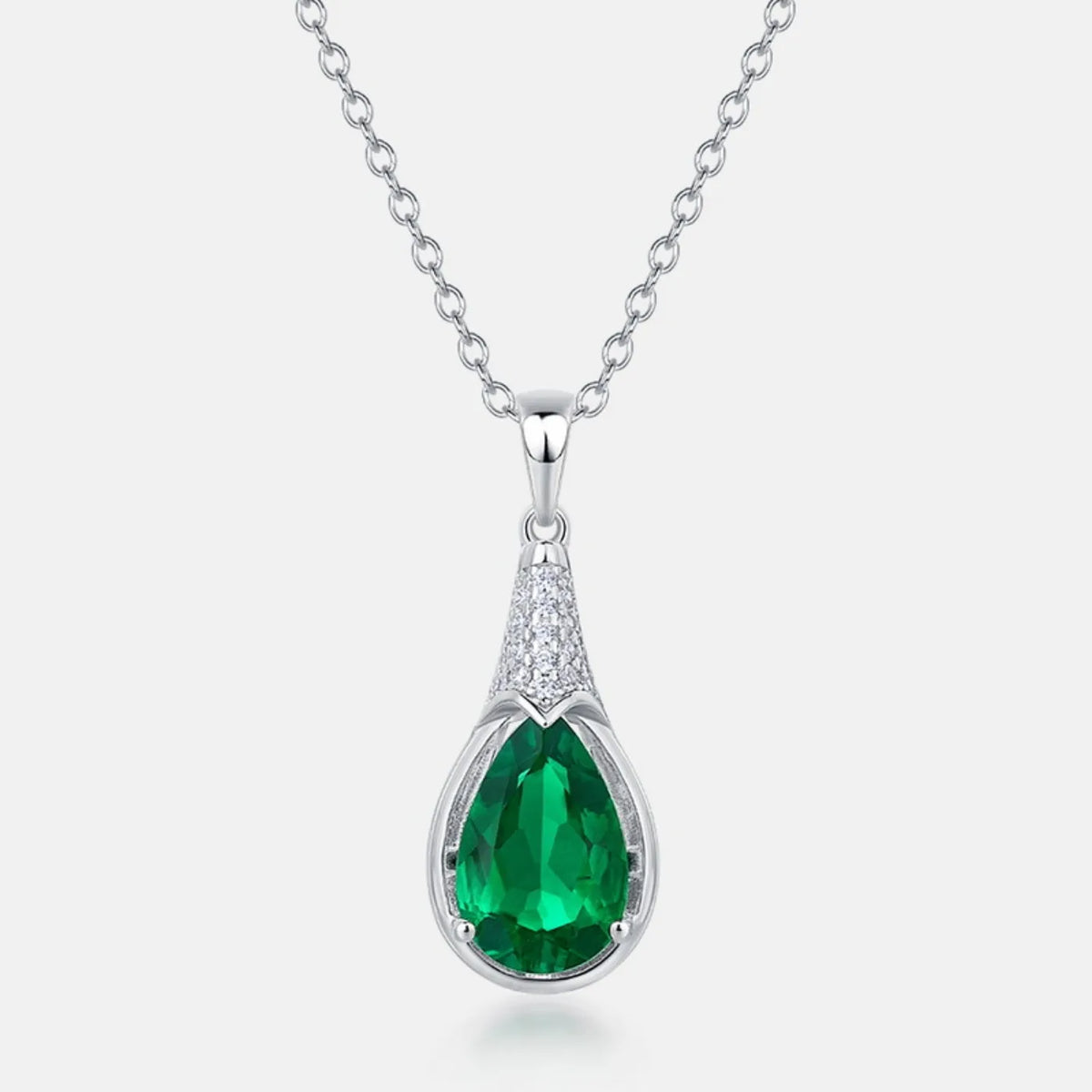 MUSHAN Luxury Jewelry 925 Sterling Silver Chain Pendant Necklace Lab Grown Emerald Ruby Gemstones Necklaces Pendants GRC Jewelry