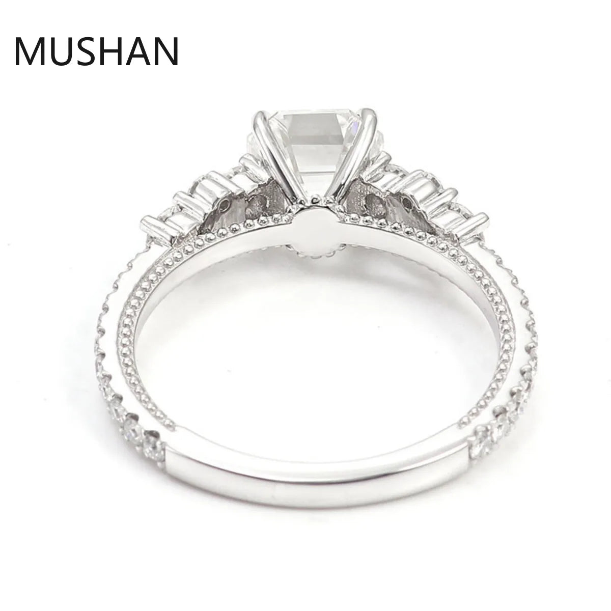 MUSHAN Luxury Custom 14K 18K Gold Rings Band Jewelry With Moissanite Diamond Lab Grown Gemstones Diamond Wedding Ring For Women
