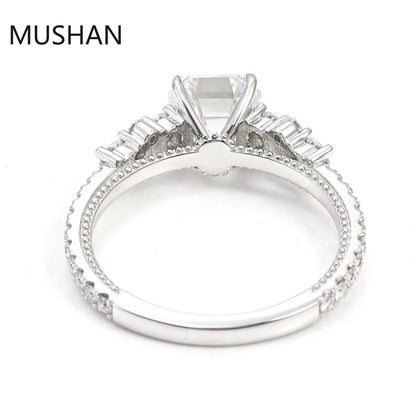 MUSHAN Luxury Custom 14K 18K Gold Rings Band Jewelry With Moissanite Diamond Lab Grown Gemstones Diamond Wedding Ring For Women