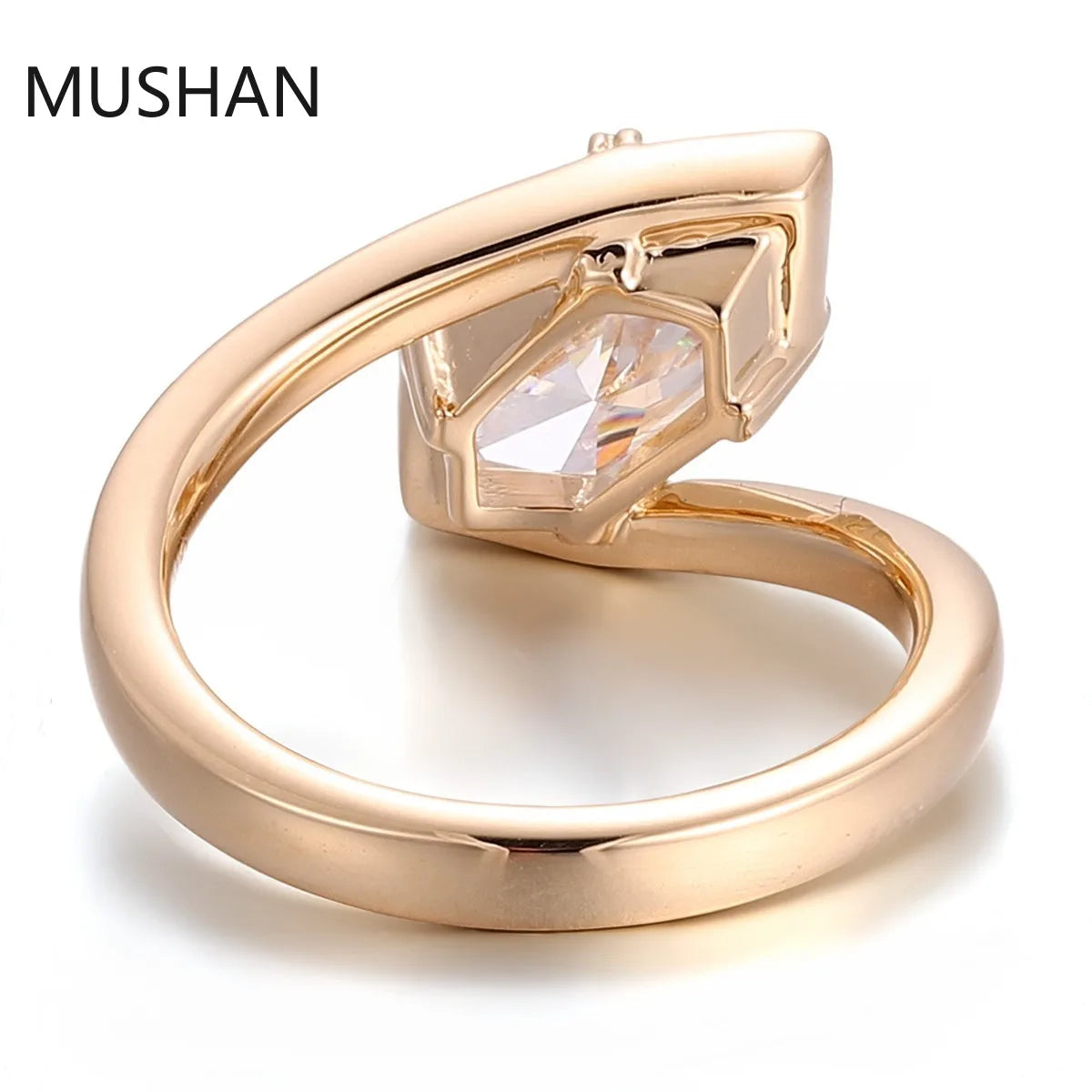 MUSHAN Luxury Custom 14K 18K Gold Rings Band Jewelry With Moissanite Diamond Lab Grown Gemstones Diamond Wedding Ring For Women