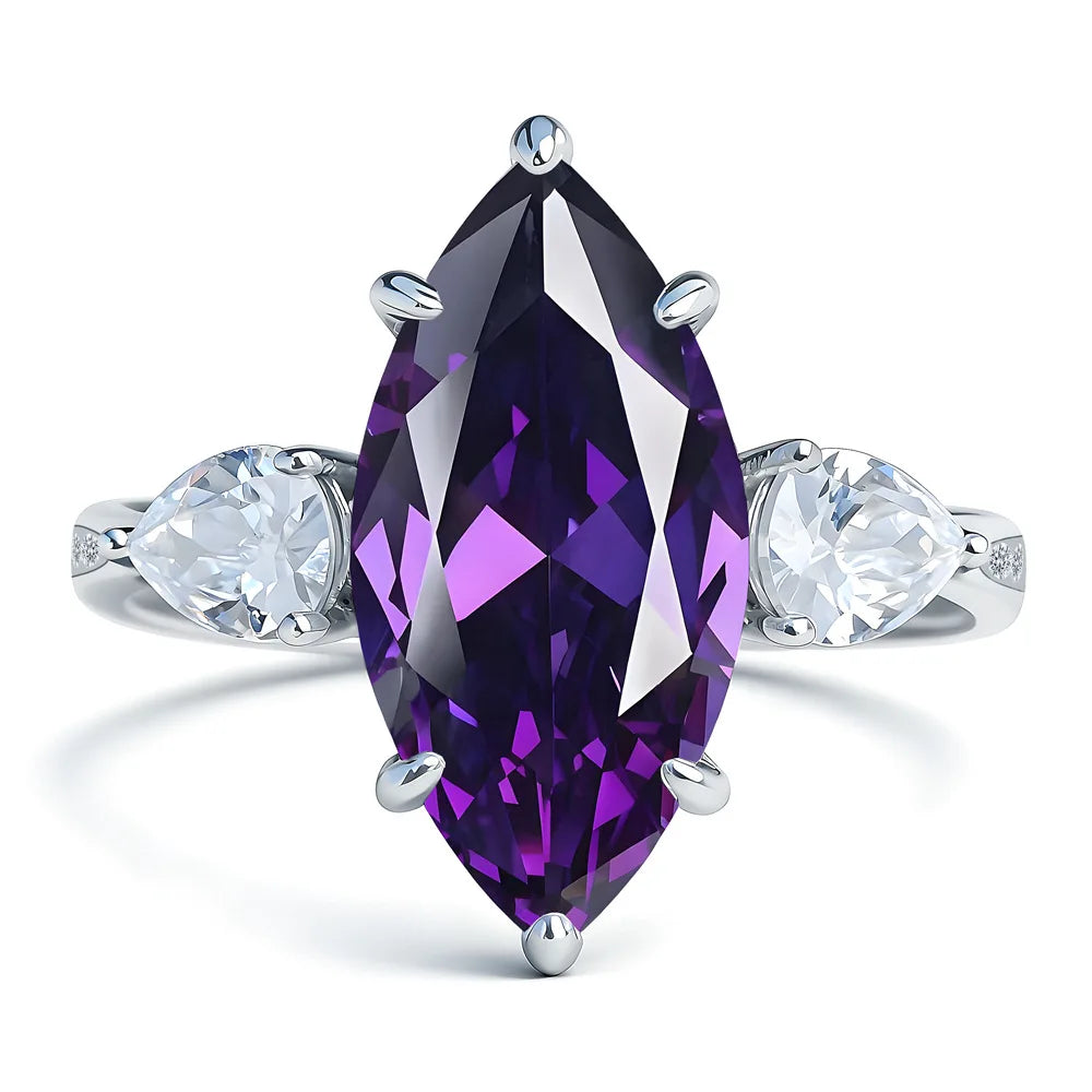 Bague de mariage MuShan Jewelry en argent sterling 925 avec diamant à haute teneur en carbone, cadeau pour la fête des mères, cadeau pour fille, bagues pour femmes, bijoux fins