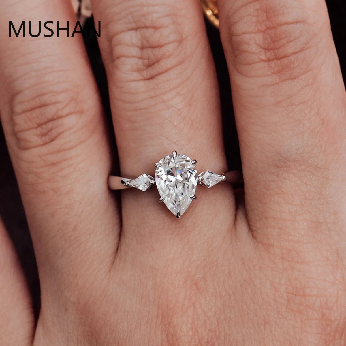 MUSHAN Luxury Custom 14K 18K Gold Rings Band Jewelry With Moissanite Diamond Lab Grown Gemstones Diamond Wedding Ring For Women