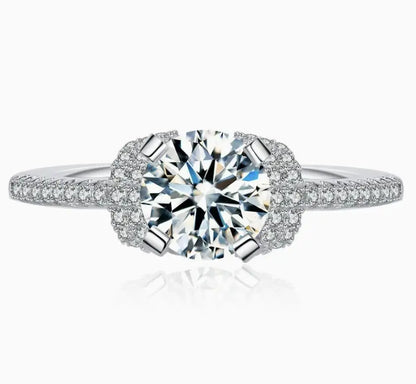 Anillos de plata de ley 925 MUSHAN Jewelry para mujer, alianzas de boda con diamante de moissanita, con certificado GRA, joyería fina