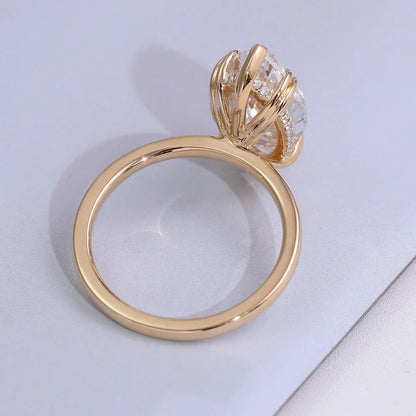 MUSHAN Luxury Custom 14K 18K Gold Rings Band Jewelry With Moissanite Diamond Lab Grown Gemstones Diamond Wedding Ring For Women