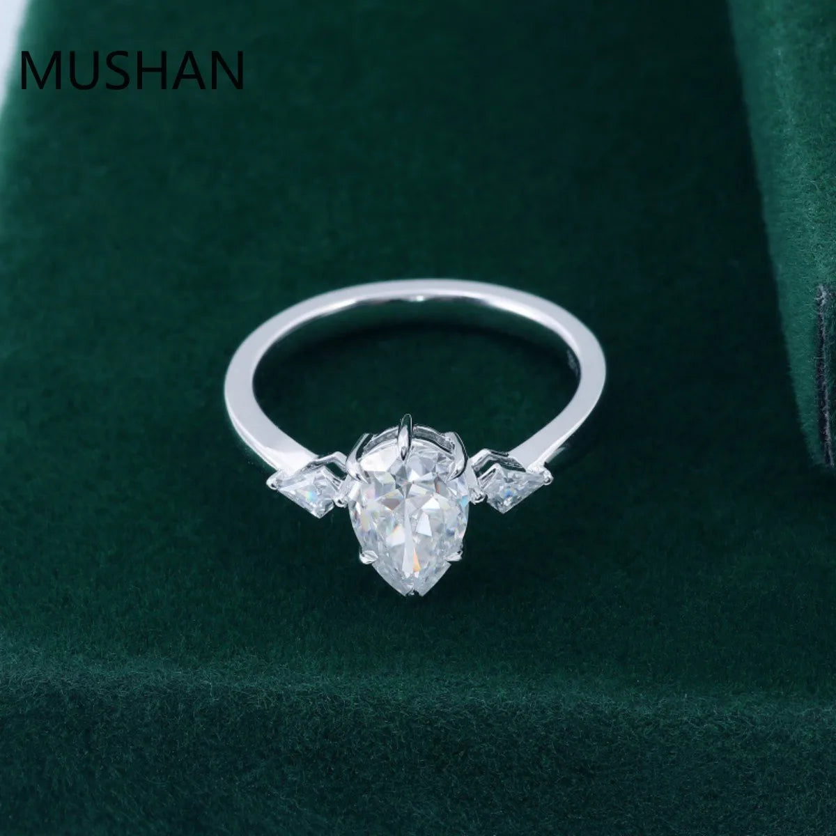 MUSHAN Luxury Custom 14K 18K Gold Rings Band Jewelry With Moissanite Diamond Lab Grown Gemstones Diamond Wedding Ring For Women