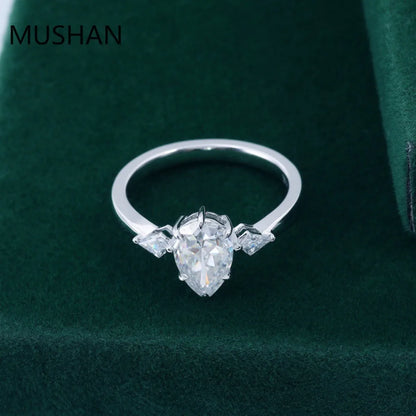 MUSHAN Luxury Custom 14K 18K Gold Rings Band Jewelry With Moissanite Diamond Lab Grown Gemstones Diamond Wedding Ring For Women